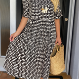 Noémie™ | Midi splývavé elegantní šaty