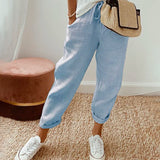 Lucie™ | Splývavé kalhoty bavlna-len