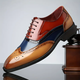 Dominik – Vintage brogue boty s křídlovou špičkou