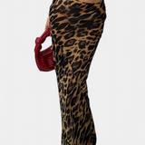 Elena | Maxi úzká sukně s leopardím potiskem