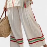 Mia – boho tištěná blůza a pohodlné široké kalhoty