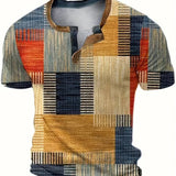 Lucas | Ležérní tričko s patchwork vzorem