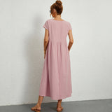 Jitka™ | Midi šaty z bavlny s kapsami